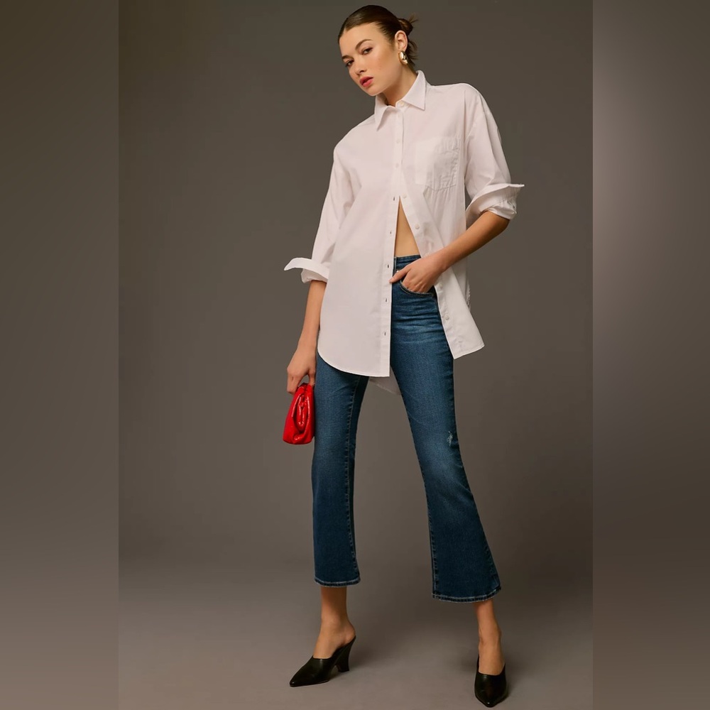NWT AG Farrah High-Rise Crop Bootcut Jeans